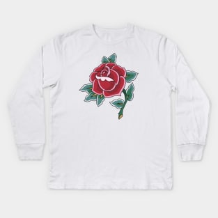 Rose Tattoo Kids Long Sleeve T-Shirt